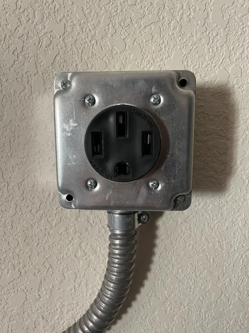 NEMA 14-50 outlet installed for Electrical Panel Upgrade in Grafton